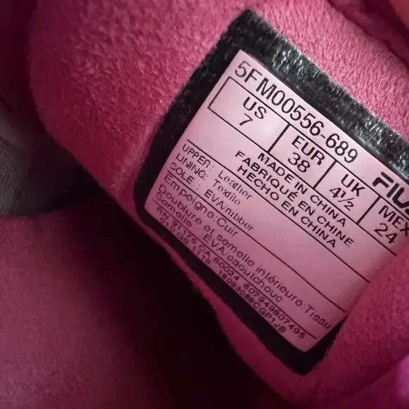 Fila Original Fitness Sneakers Bright Pink Suede Women's Size 7 Running Casual - Picture 11 of 13